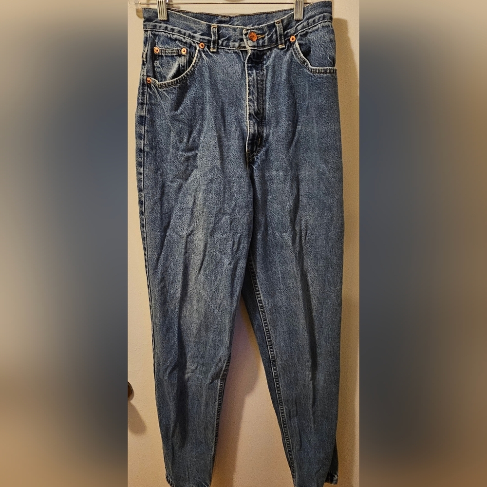 Vintage Chic Jeans High Rise Cotton Mom Blue Women's Size 10 Tall